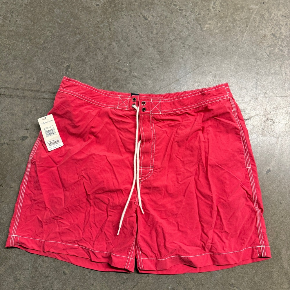 Polo Ralph Lauren Mens XL Pink Swim Trunks Board Shorts Contrast Stitch NWT